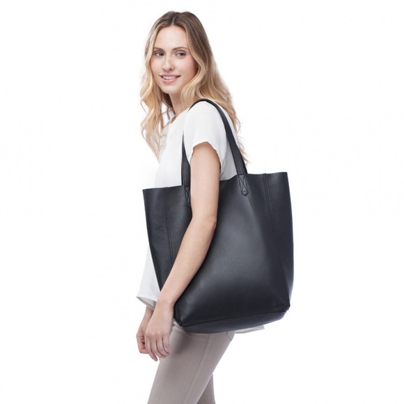 tall leather tote